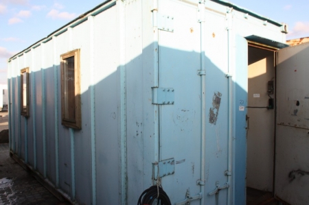 20 foot container designed for personnel. Isolated power and heating