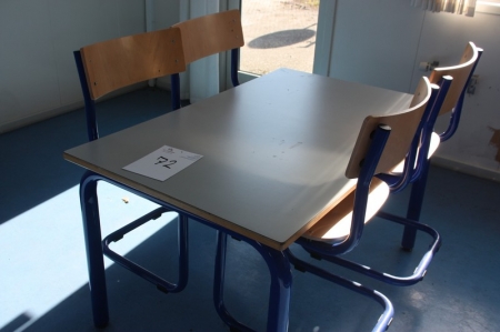 2 canteen tables + approx. 16 chairs