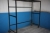 2 pallet racking with truck guards (hanging racks not included) + rack on wheels