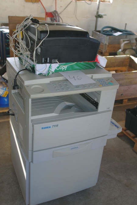 Kopimaskine/printer Konica 7115 + Print/scan/kopi maskine, Brother MFC-J615W