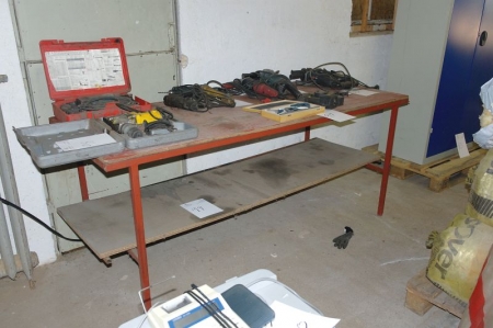 Worktable with wood tabletop, approx. 2040 x 800 mm