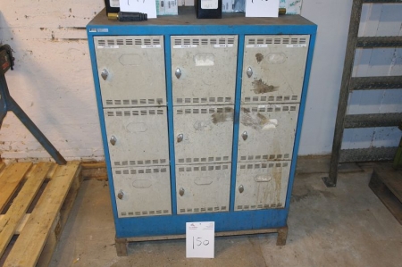 Steel cabinet with 9 compartments