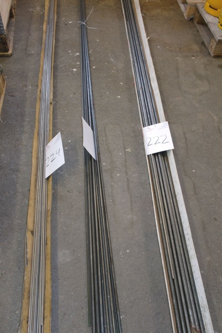 Machine Steel bars, 6 angular, 8-12 mm lengths of 3 meters