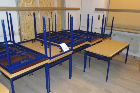 11 school desks low model + 23 chairs