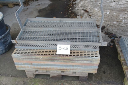 Pallet with assorted steel steps