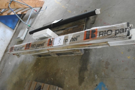 2 radiators, RIO Panel, Unused, approx. 2800 x 160 mm + small radiator