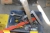 Værktøjskasse med indhold + kasse med div håndværktøj