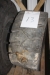 FLT tyre, unused, width 28 cm. Ø approx. 66 cm. Mounted on a steel rim, 8 holes