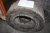 FLT tyre, Bearcat Tire. 8-15 - 15 N.H.S. Mounted on a steel rim, 8 holes