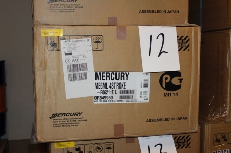Påhængsmotor, Mercury 6. HK (lang ben). Ubrugt OBS denne maskine sælges med garanti