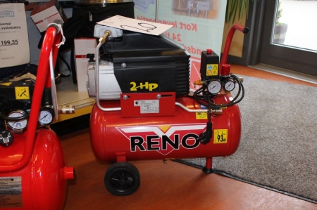 Reno Kompressor. 8,0 bar. 24 liter tank. Ubrugt