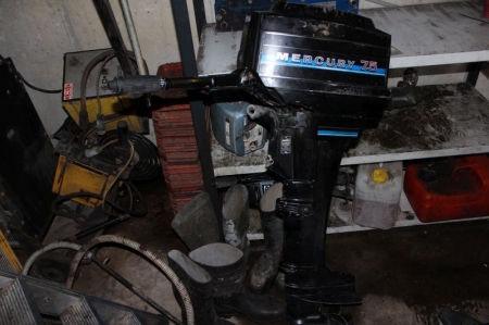 Outboard Engine, Mercury 7.5 HP (long legs). Condition unknown