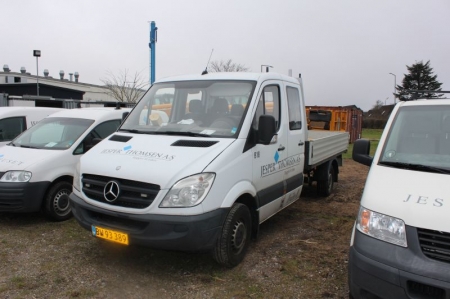 Mercedes Sprinter 311 CDI. Double cabin. ÅRG. 2009. KM. 74889th Last sight 30/04-2013. Reg No. BW93389 (plate not included). Towing equipment. Alulad