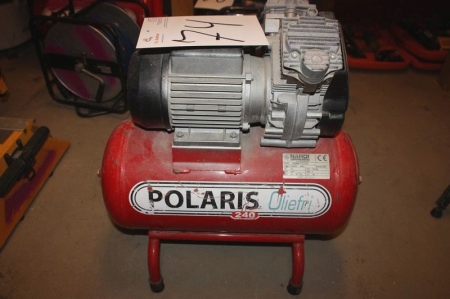 Kompressor, Polaris 240, oliefri. 25 Liter. 10 Bar.