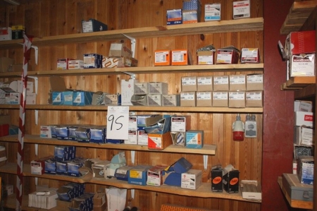 Content on 6 shelves as marked: Various frame screws, bolts, nails for nail gun, etc.