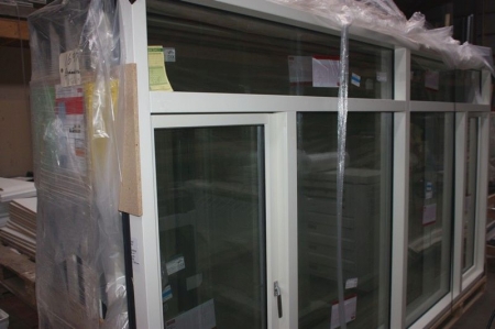 Window set, Pro Tec, wood / aluminum. 2 pcs. 1788x3340 + 3 lots: 3168x1788 mm