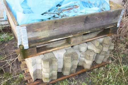 2 pallets of concrete tiles on site as depicted
