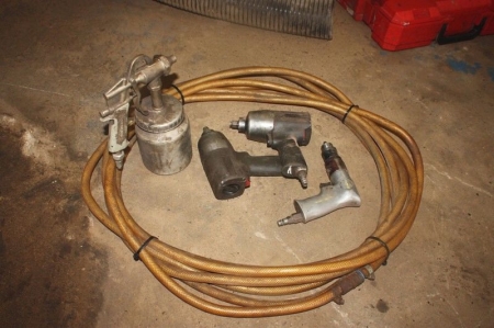 3 x air impact wrenches + sandblast + air hose