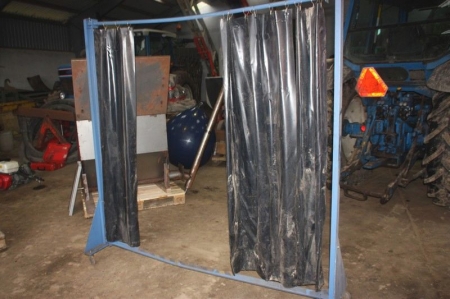 Portable welding curtains, width approx. 2 meters