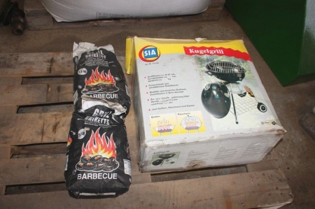 Charcoal grill, SIA, Ø47 cm. + 2 x charcoal, 2.5 kg