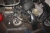 Material carriage with various moped parts, condition unknown + rolls