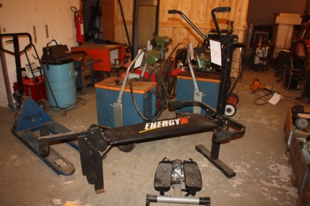 Exercise Bench, Energym + step machine. For sale by private individual. VAT applicable on Buyers Premium only