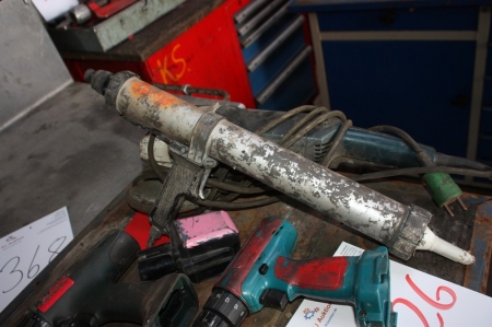 Angle grinder, Ø230 mm + pneumatic caulking gun