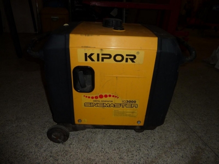 Generator Kipor IG3000 His Master, silenced. OK condition. For sale by private individual. VAT applicable on Buyers Premium only