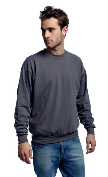 Company clothing without print, unused, size M: 5 round-necked jumpers, Kelly Green. Ribbed cuffs, neck and bottom of the sweatshirt. 100% unbrushed, 320 g / m² + 30 round-necked t-shirts, bottle green, ribbed knit, 100% cotton 160g / m².