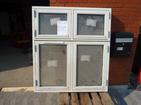 Window with emergency exit, unused, approx. 118.3 x 132 For sale by private individual. VAT applicable on Buyers Premium only