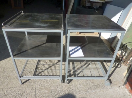 2 x steel tables