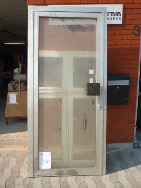 Alu-door, 97 x 210 . For sale by private individual individual. VAT applicable on Buyers Premium only