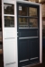 Exterior door, wood, white (door: anthracite). Frame dimensions: 2.12 x 131