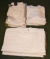 Company clothing without print unused. 5 pairs. work trousers, white, size C50, functional trousers of labeled 2-work, knee, removable electrician pocket, back pockets, ruler pocket, cable holder 100% cotton. 5 round-neck sweatshirts, size S, white. Ribbe
