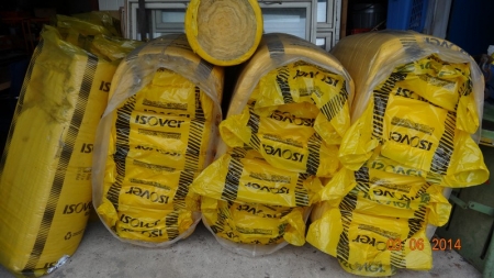Glass wool "NEW" - 17 packs. Various sizes, mostly 100 mm