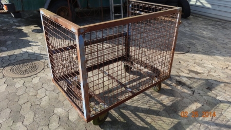 Cage / roll cage / trolley - 130 x 82 cm. Height 108 cm. Wheel diameter 20 cm