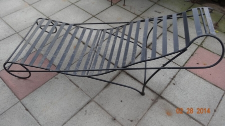 Sun cart in wrought iron. Retro provence style.