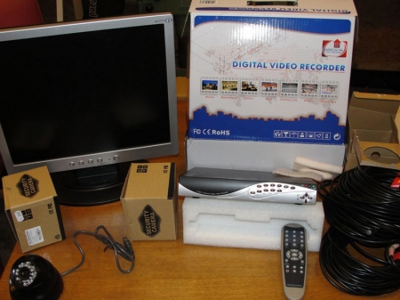 Surveillance camera with hard disk recorder and more. Used very little.