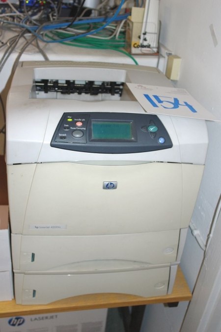 Printer, HP Laserjet 4200tn + trolley