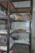 Steel Shelving containing various paper + corner rack with content