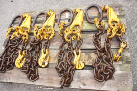 Complete set of container lifting chains, set of 4