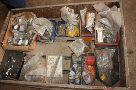 Pallet with various electrical parts, etc.