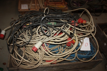 Lot power cables, 380 volt + air hoses