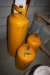 Gas cylinder, c. 16 l + 2 gas bottles approx, 13.6