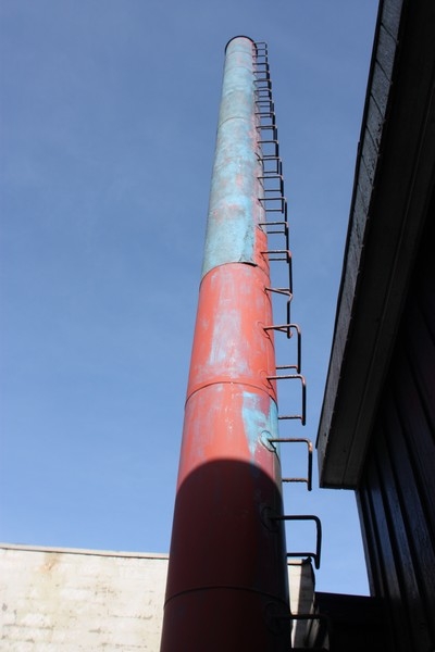 Steel chimney. Length approx. 11 meters