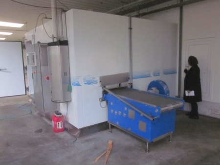 Humber Spiral Freezer. Type the 660 / 9. Capacity 800kg / h, maximum product height 50/70mm, • Bandwidth 600mm, Tape Length 70.0meter ribbon washer, dryer Band. • GEA Grasso RC 4212E Two stage ammonia reciprocating compressor with built ECONOMISER and ext