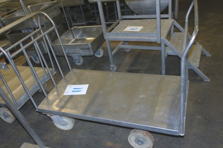 2 x packaging carts stainless