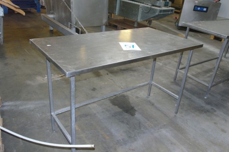 Table stainless steel 140 x 75 cm