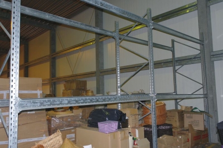 2 span pallet rack with 3 gables + 8 beams