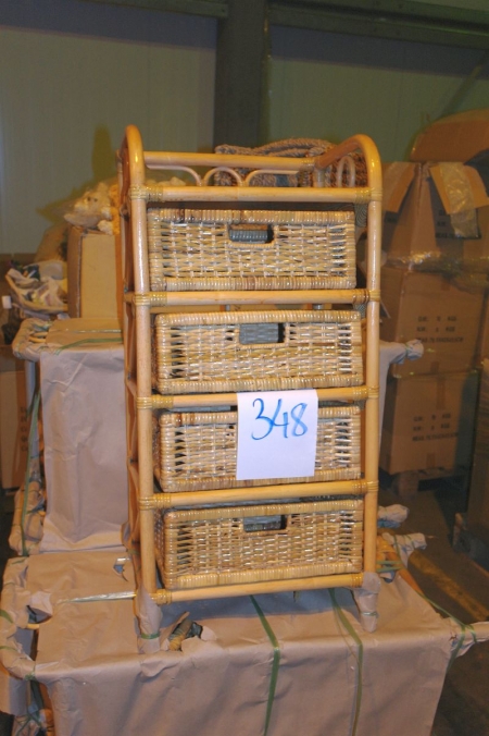 Pallet with wicker chests about. 4 x + various baskets (Pallet not included)